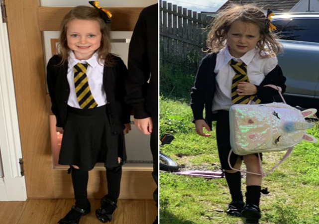 Как выглядят дети до и после первого дня в школе