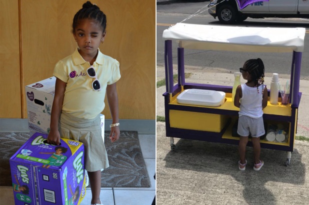 3-летняя девочка продает лимонад, чтобы пожертвовать деньги другим детям
